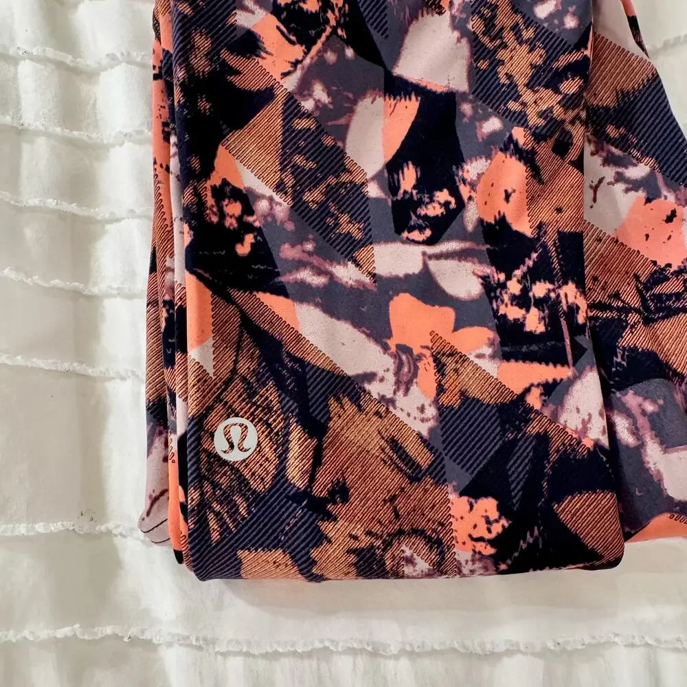 Lululemon Fast & Free 7/8 Tight II Nulux High Rise Printed Running Legging Sz 6 - Picture 9 of 13